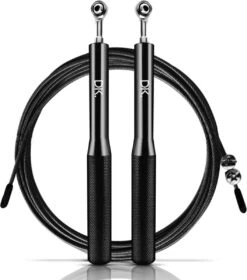 DK.® Professioneel Crossfit & Fitness Springtouw - Speedrope - Jump Rope - Voor Volwassenen En Kinderen - Zwart