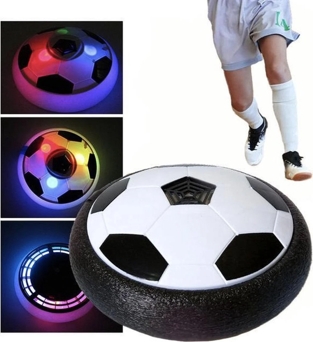 Blossombel Zwevende Hover Bal Met LED Verlichting - Binnen Voetbal- Spelgoed -met Gratis Schroevendraaier + 4 Batterijen - Afbeelding 5