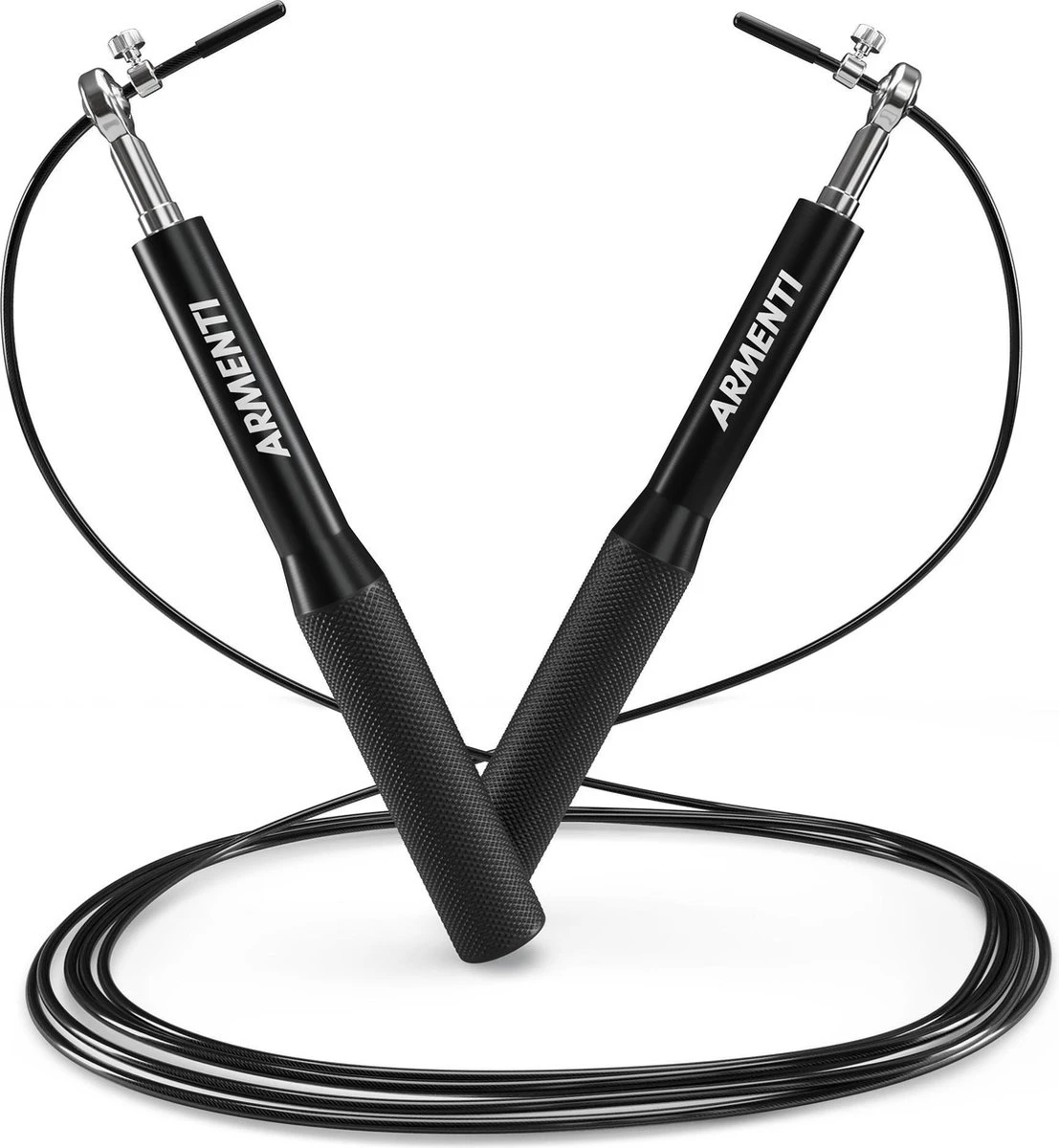 ARMENTI Professioneel Sport Springtouw - Verstelbaar - Met Kogellager - Skipping Jump Rope - Touwtje Springen Voor Volwassenen - Speedrope Conditie & Krachttraining - Binnen & Buitensport Fitness Springtouwen