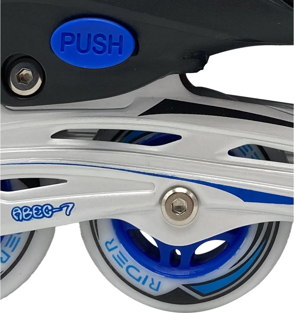 Street Rider Inline Skates - Verstelbaar - Skeeler - Blauw/ Zwart - Maat 31/34 - Afbeelding 2