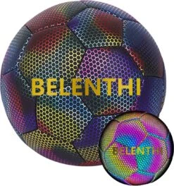 Belenthi Lichtgevende Voetbal - Glow In The Dark Bal - Lichtgevende Bal - Holografisch - Reflecterend