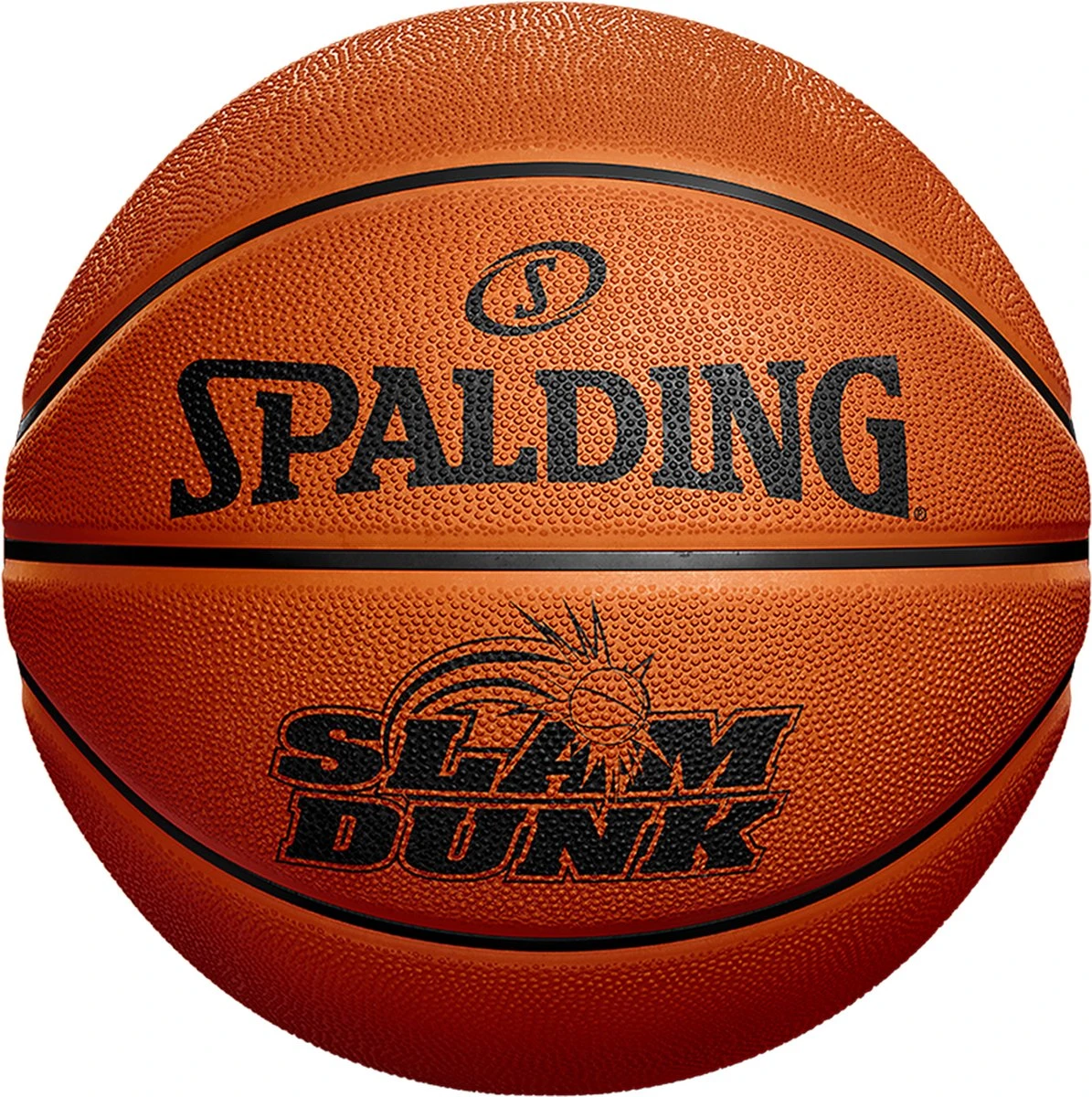 Spalding Slam Dunk (Size 5) Basketbal Kinderen - Zwart / Wit | Maat: 5 - Afbeelding 3