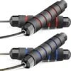 FitBoostR - 2 Stuks - Professioneel Springtouw Met Extra Gewicht - Sport - Verstelbaar - Verzwaard - Rood - Volwassen En Kinderen - Touwtje Springen - Speedrope Conditie & Krachttraining - Thuis Oefeningen & Buitensport Fitness Artikelen