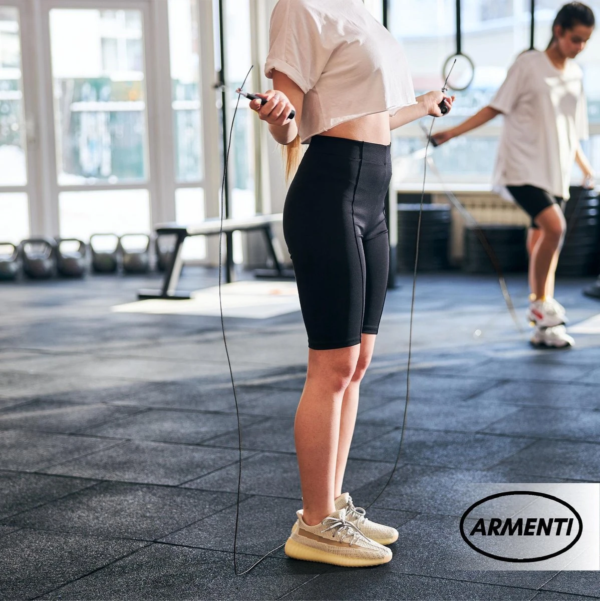 ARMENTI Professioneel Sport Springtouw - Verstelbaar - Met Kogellager - Skipping Jump Rope - Touwtje Springen Voor Volwassenen - Speedrope Conditie & Krachttraining - Binnen & Buitensport Fitness Springtouwen - Afbeelding 5