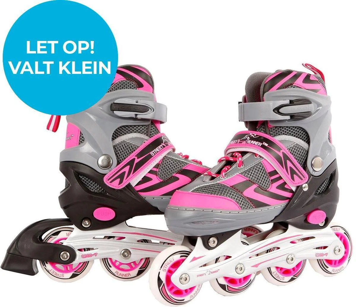 Street Rider Inlineskates Verstelbaar Maat 39-42 Roze/grijs - Afbeelding 6
