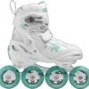 Roces MOODY TIF Verstelbare Inlineskates - Maat 36-40 - Wit/lichtblauw/zilver