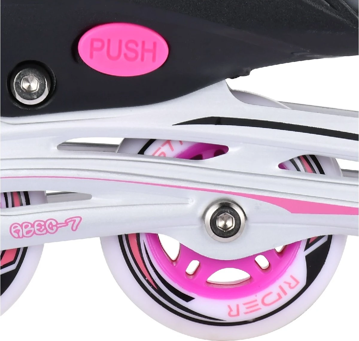 Street Rider Inline Skates - Verstelbaar - Skeeler - Roze/ Grijs - Maat 35/38 - Afbeelding 3