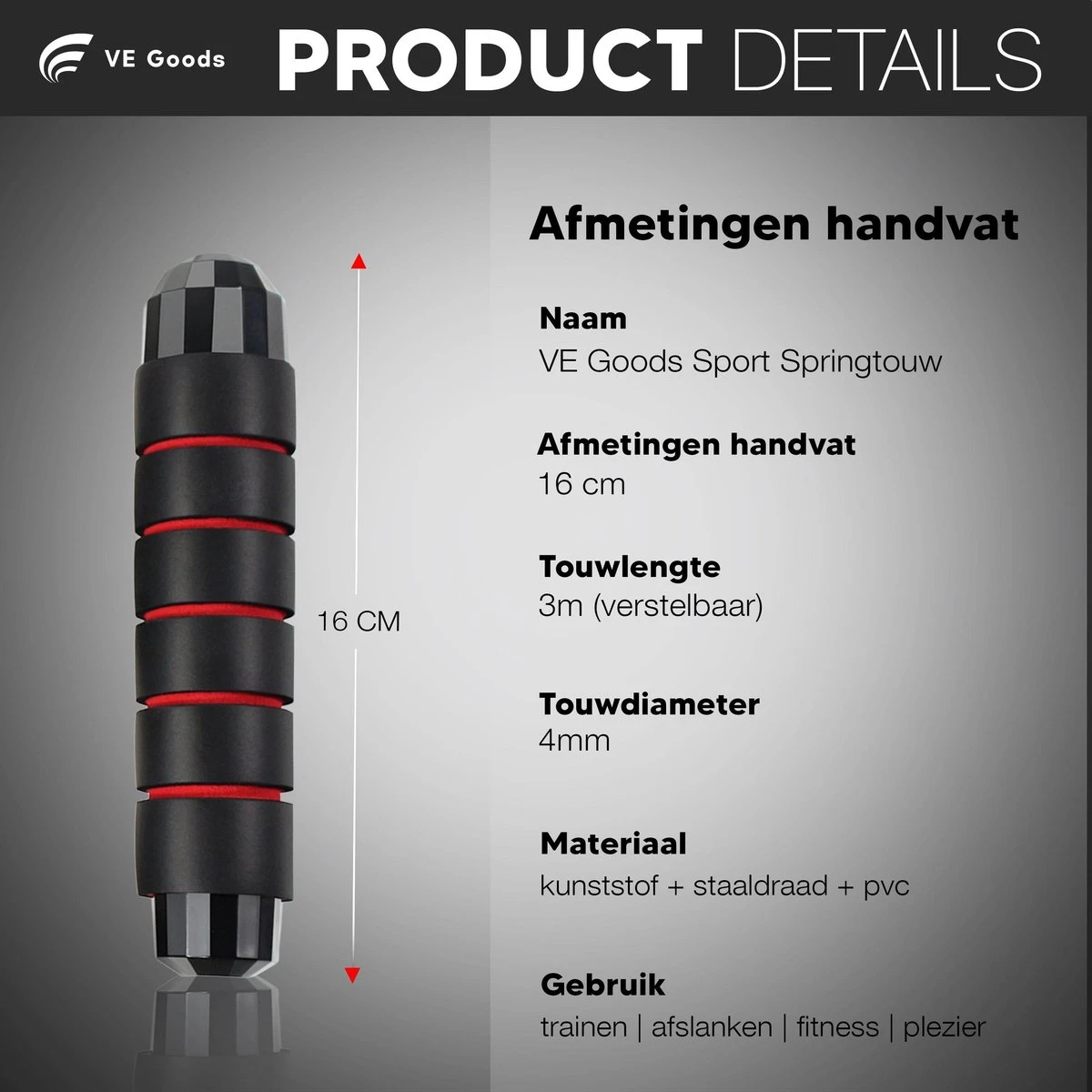 Verstelbaar Sport Springtouw - Incl. Opbergtas - Springtouw Met Kogellagers - Springtouw Kind - Speed Rope - Jump Rope - Springtouw Volwassenen - Springtouw Kinderen - Blauw - 3m Lengte - Totaal 335g (Incl. 160g Extra) - Afbeelding 8