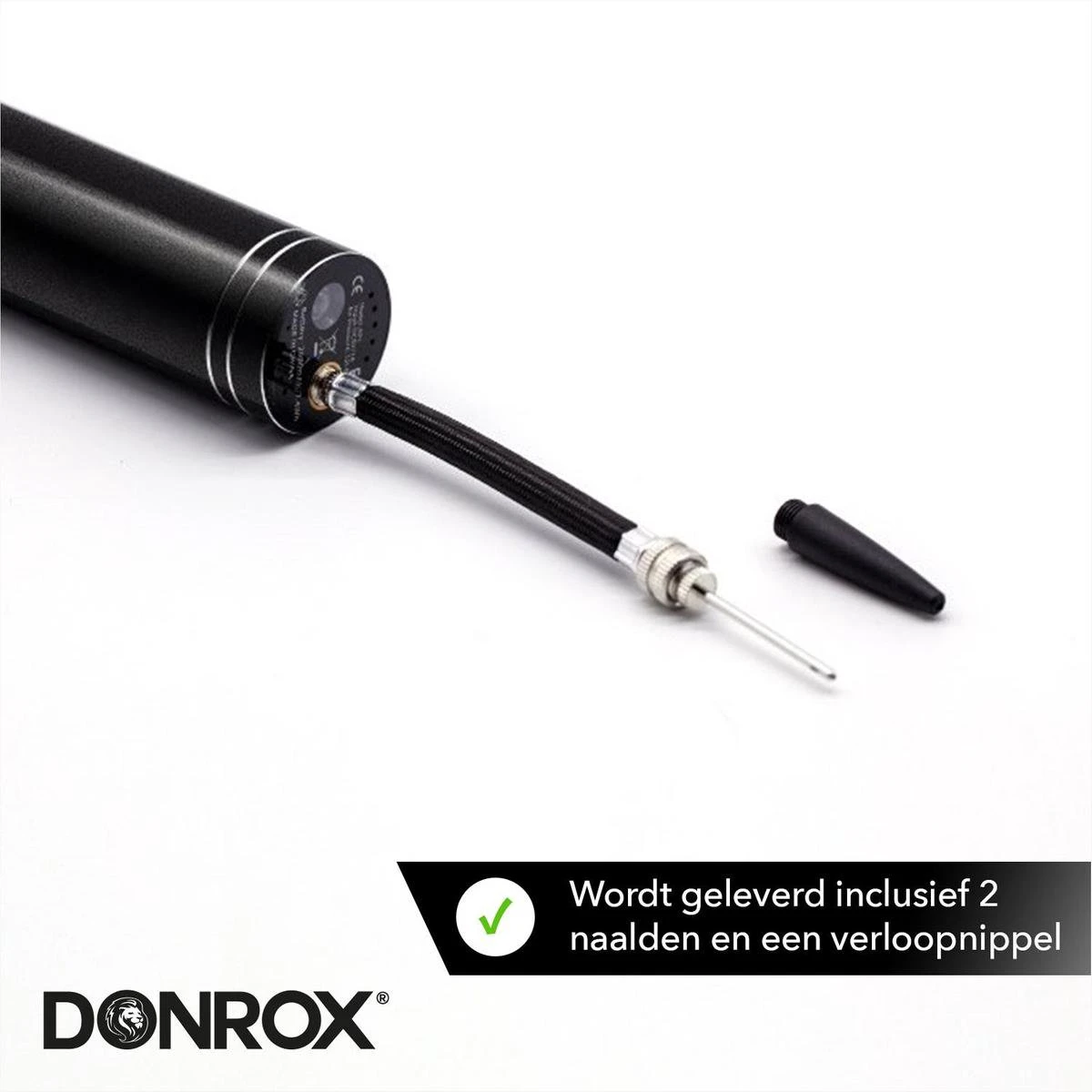 Donrox Play B211 Elektrische Ballenpomp - Voetbalpomp Inclusief Naalden - Oplaadbaar - Autostop - Afbeelding 2
