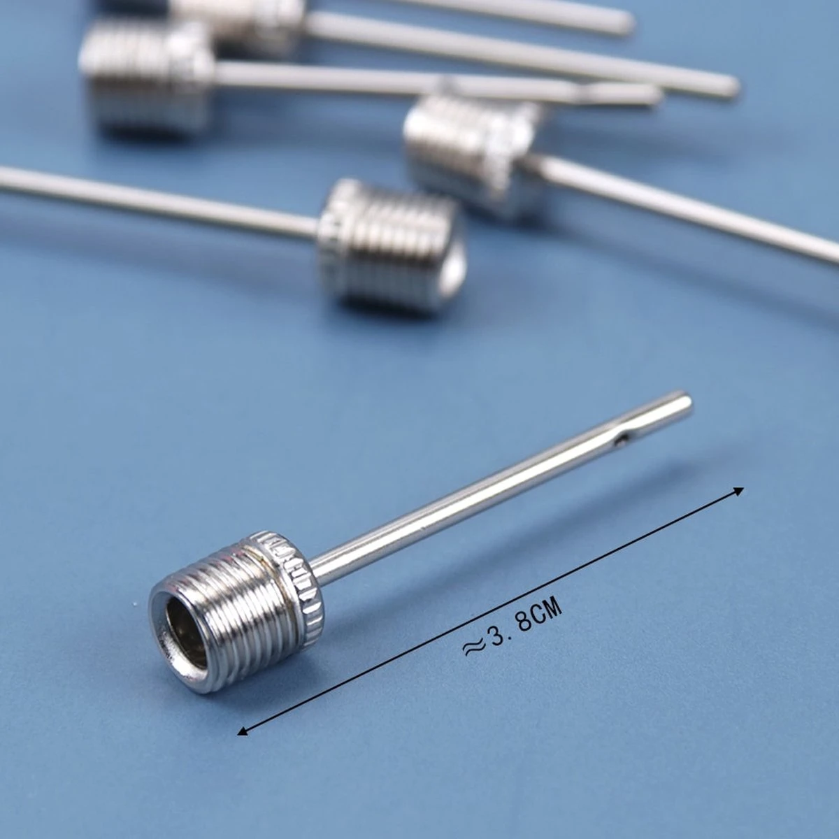 Merkloos Premium Ballenpomp Naalden - 5 Stuks - Naald 8mm Schroefdraad - Ventielnaald - Balnaalden Ballenpomp - Afbeelding 2