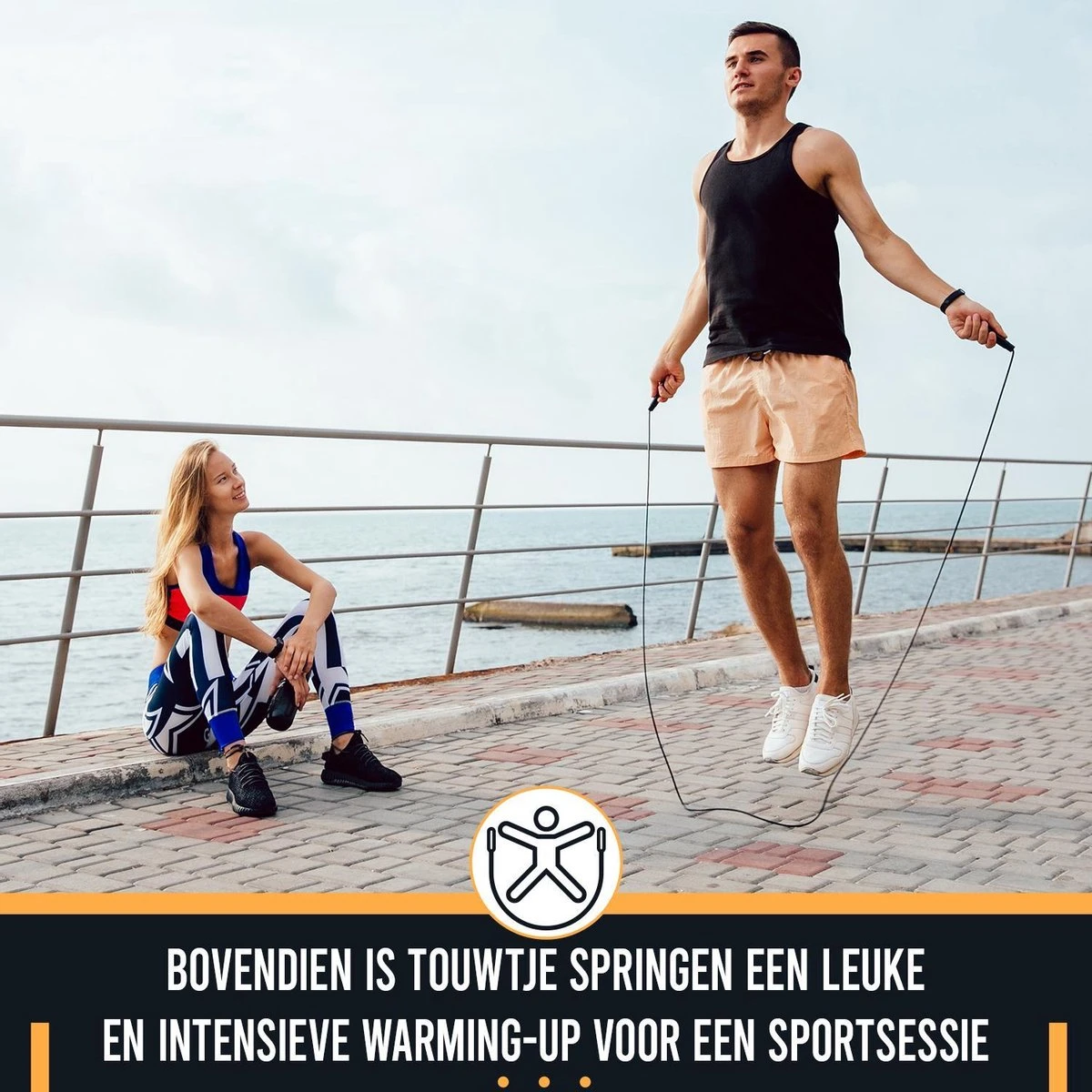 Springtouw Speedrope Voor Volwassenen - Sport En Fitness Speed Rope - Touwtje Springen - Zwart - Afbeelding 6