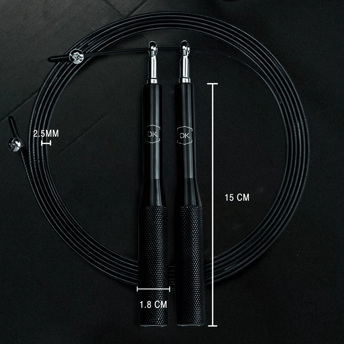 DK.® Professioneel Crossfit & Fitness Springtouw - Speedrope - Jump Rope - Voor Volwassenen En Kinderen - Blauw - Afbeelding 7