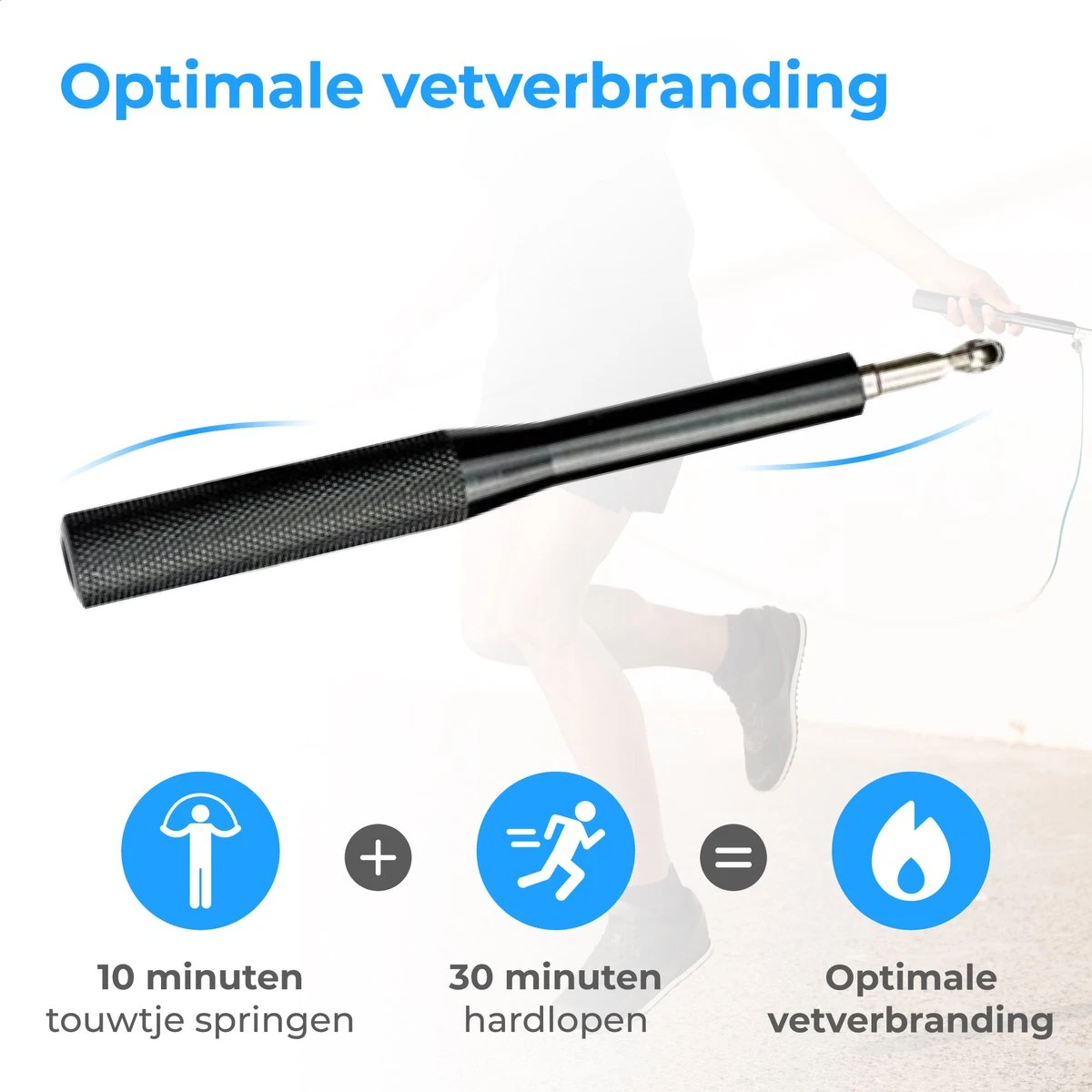 Nuvance - Aluminium Sport Springtouw - Voor Volwassenen En Kinderen - Inclusief E-Book - Verstelbaar - Verzwaard - Speedrope - Afbeelding 4