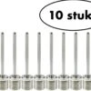 10 Premium Balnaalden – Balnaald – Ballenpomp – Bal Ventiel Naald – Bal Ventiel – 8 Mm Schroefdraad - Balnaalden - Rvs