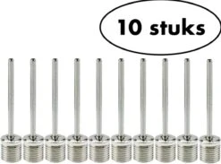 10 Premium Balnaalden – Balnaald – Ballenpomp – Bal Ventiel Naald – Bal Ventiel – 8 Mm Schroefdraad - Balnaalden - Rvs