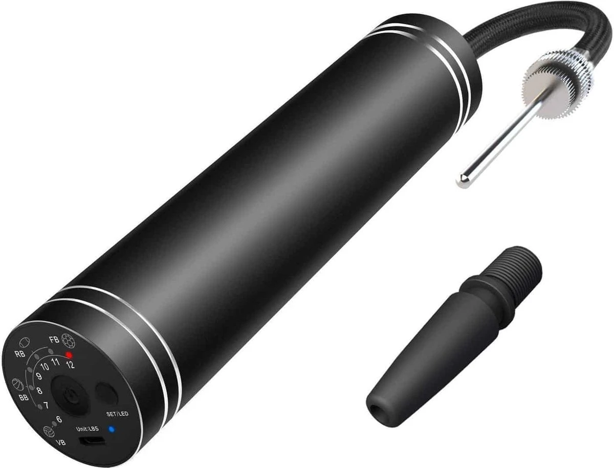 Donrox Play B211 Elektrische Ballenpomp - Voetbalpomp Inclusief Naalden - Oplaadbaar - Autostop