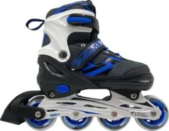 Street Rider Inline Skates - Verstelbaar - Skeeler - Blauw/ Zwart - Maat 35/38