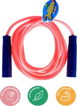 Jobber - Lang Springtouw - Buitenspelen - Kinderen - 5 Meter - Roze