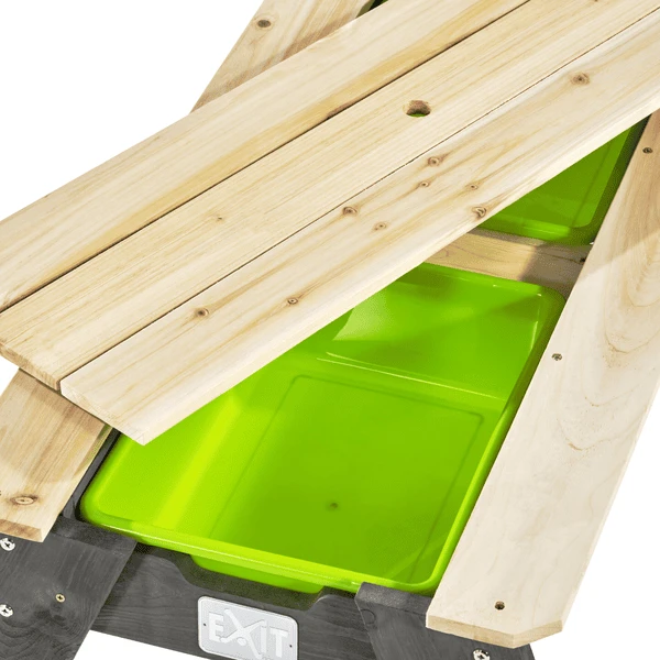 EXIT TOYS EXIT Aksent Zand-, Water- En Picknicktafel (2 Bankjes) Met Parasol En Tuingereedschap - Afbeelding 4