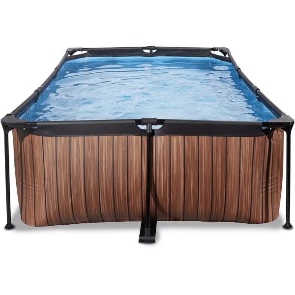 EXIT TOYS EXIT Frame Pool 220x150x60cm (12v Cartridge Filterpomp) - Houtlook - Afbeelding 2