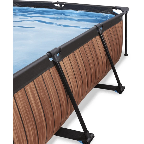 EXIT TOYS EXIT Frame Pool 220x150x60cm (12v Cartridge Filterpomp) - Houtlook - Afbeelding 3