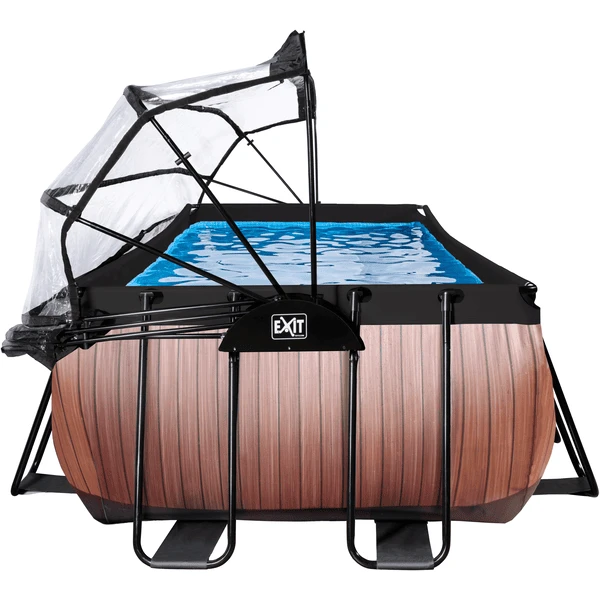 EXIT TOYS EXIT Frame Pool 4x2x1,22m (12v Sand Filter)- Houtoptiek + Zonnedak - Afbeelding 5