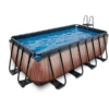 EXIT TOYS EXIT Frame Pool 4x2x1,22m (12v Sand Filter)- Wood Optics