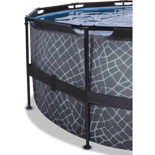 EXIT TOYS EXIT Frame Pool ø427x122cm (12v Sand Filter) - Grijs + Zonnedak - Afbeelding 4