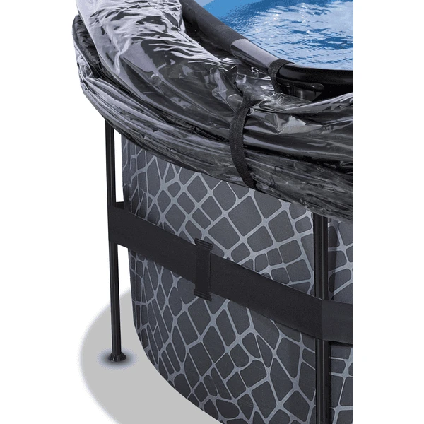EXIT TOYS EXIT Frame Pool ø427x122cm (12v Sand Filter) - Grijs + Zonnedak - Afbeelding 5