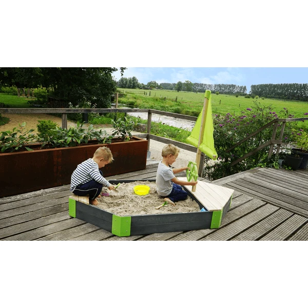 EXIT TOYS EXIT Houten Zandbak Boot Aksent, 190 X 90 Cm - Afbeelding 2