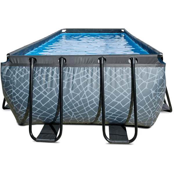 EXIT TOYS EXIT Stone Zwembad 540x250x122cm Met Afdekking En Sand Filter- En Warmtepomp, Grijs - Afbeelding 4