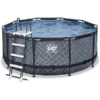 EXIT TOYS EXIT Stone Zwembad ø360x122cm Met Filterpomp, Grijs