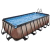 EXIT TOYS EXIT Wood Pool 540x250x122cm Met Sand Filterpomp, Bruin
