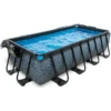 EXIT TOYS EXIT Zwembad Stone 400x200cm Met Overkapping En Zandfilterpomp - Grijs