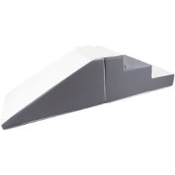 KIDKII Trap En Glijbaan Kunstleer Wit Lichtgrijs