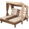 Kidkraft® Tweepersoons Kinderligstoel Met Bekerhouders, Beige