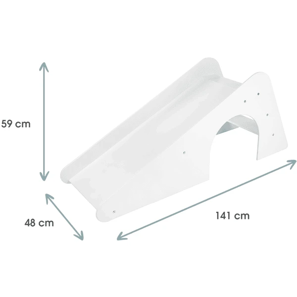 Kindsgard Kinderglijbaan Klatreglidda Wit - Afbeelding 2