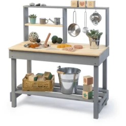 MUDDY BUDDY Speelkeuken Voor Buiten "Mud Starter" Wolkengrijs-naturel