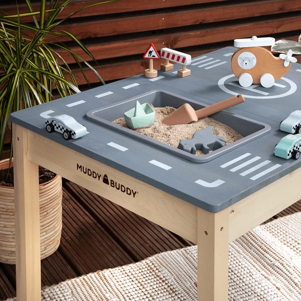 MUDDY BUDDY Speeltafel Voor Buiten "Race Runner " Naturel Lavagrijs - Afbeelding 3