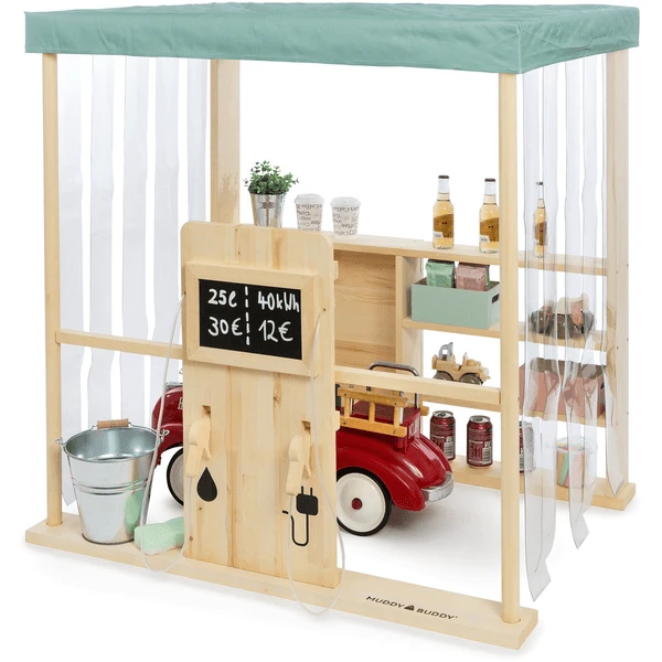 MUDDY BUDDY Speelwinkel Tankstation Voor Buiten "Bubble Catcher" Naturel - Saliegroen - Afbeelding 3