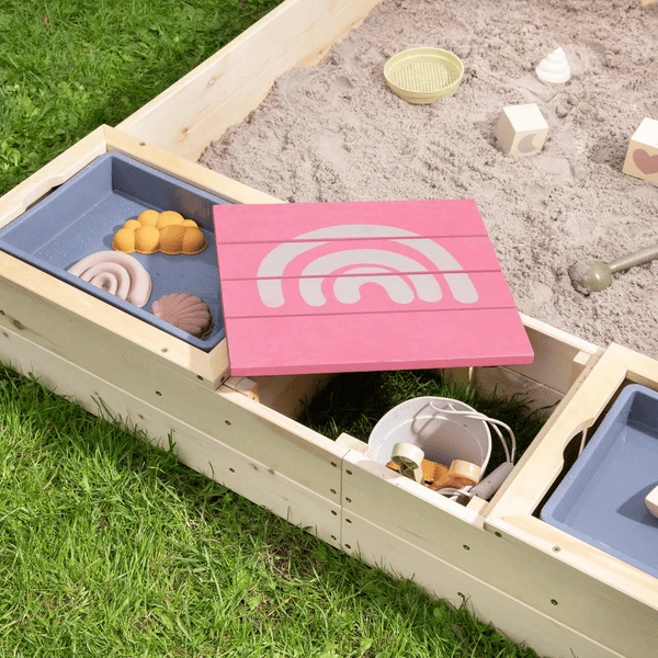 MUDDY BUDDY Zandbak "Beach Rebel" Naturel Poederroze - Afbeelding 3