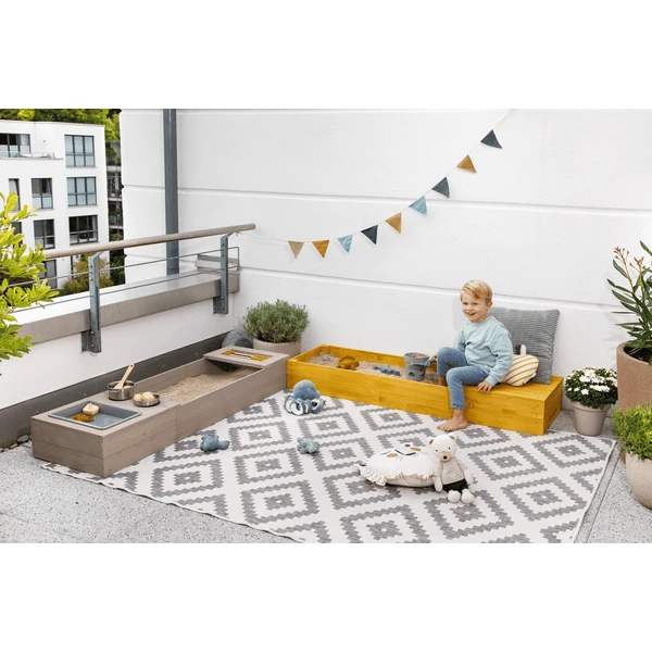 MUDDY BUDDY Zandbak "Flexy Style " Warm Grijs-oker - Afbeelding 5