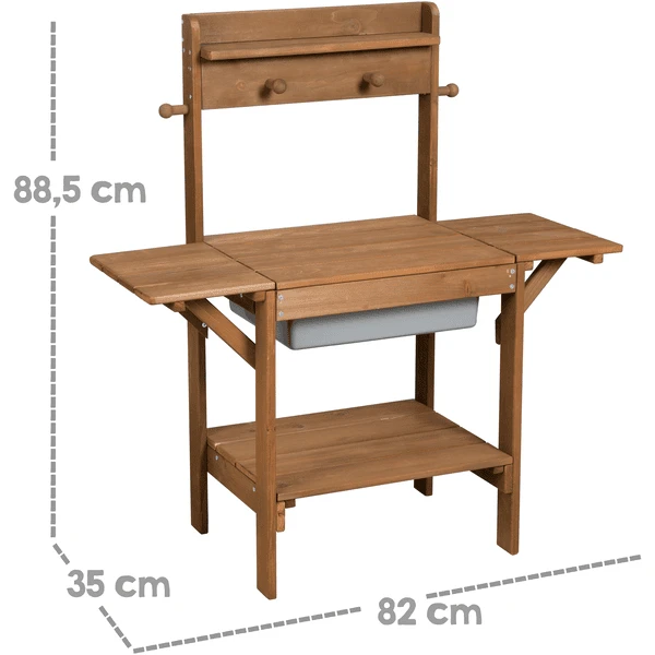 Roba Speelkeuken Outdoor Midi Bruin - Afbeelding 3