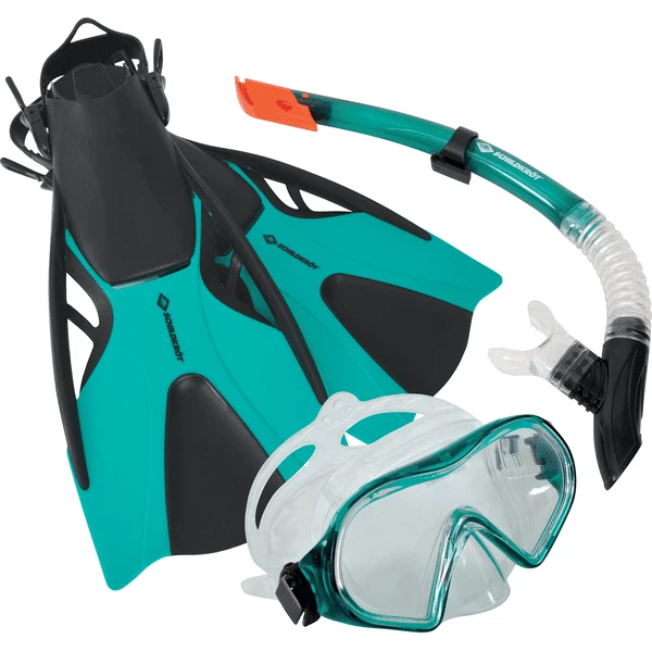 Schildkröt SCHILDKRÖT ® Snorkelset Cayman Turquoise - 3 Stuks, Maat L/XL - Afbeelding 4