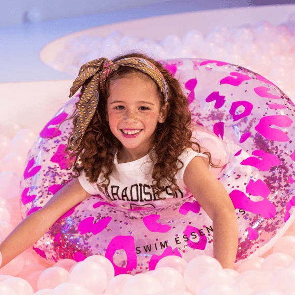 SWIM ESSENTIALS Swim Essential S Drijvende Ring Neon Luipaard 90 Cm - Afbeelding 2